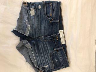 A&F 深色牛仔短褲