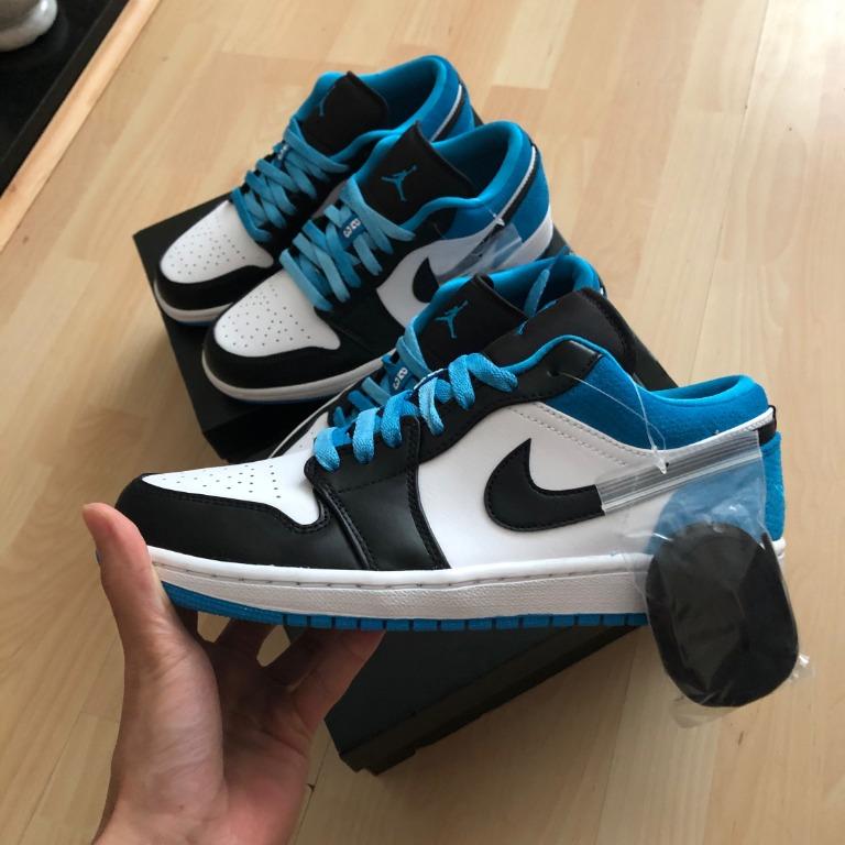 Air Jordan 1 Low Laser Blue Men S Fashion Footwear Sneakers On Carousell