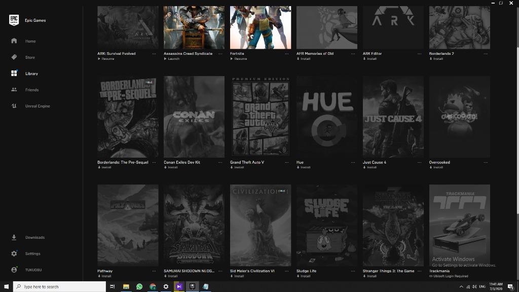 Akun Epic Games Dengan 19 Game Original Elektronik Komputer Lainnya Di Carousell