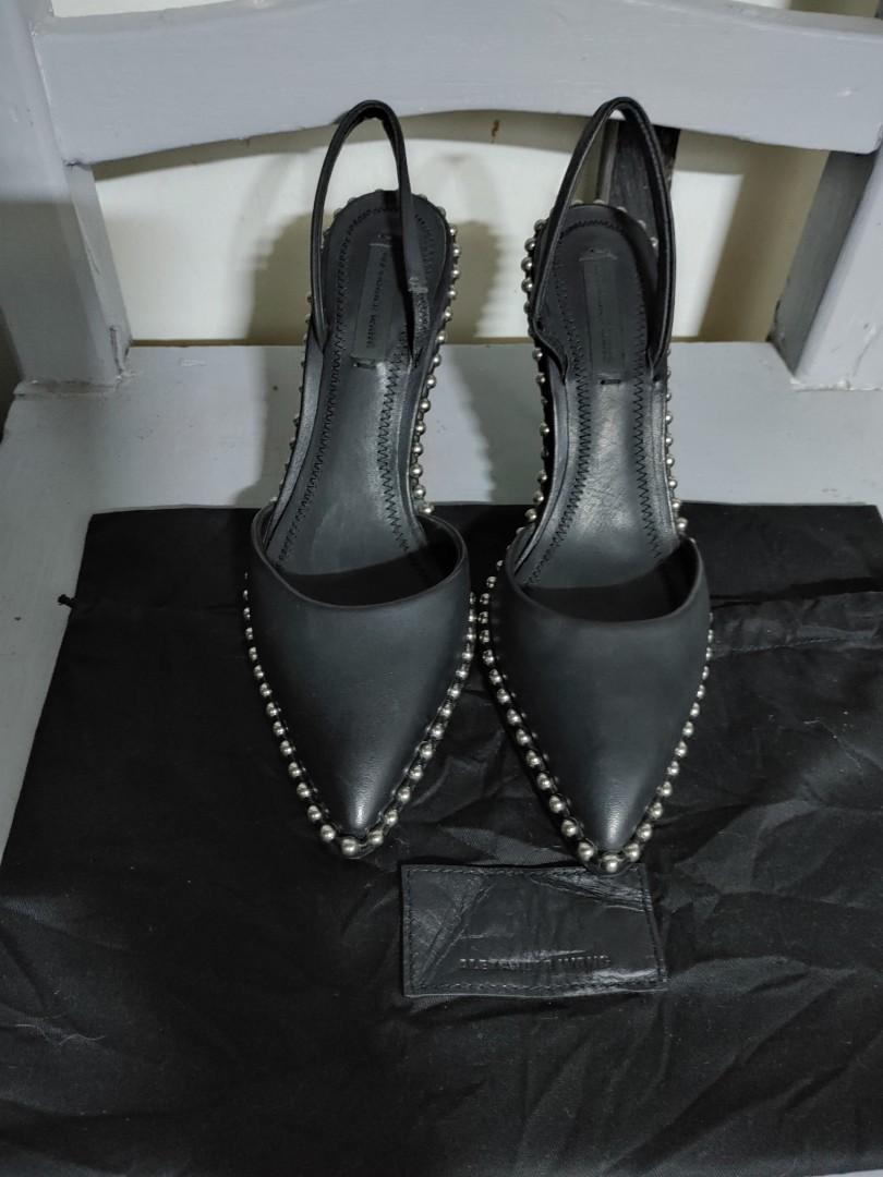 Alexander wang rina hotsell studded leather slingback pumps
