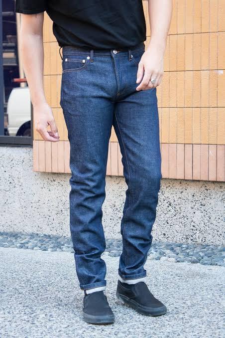 apc raw denim jeans