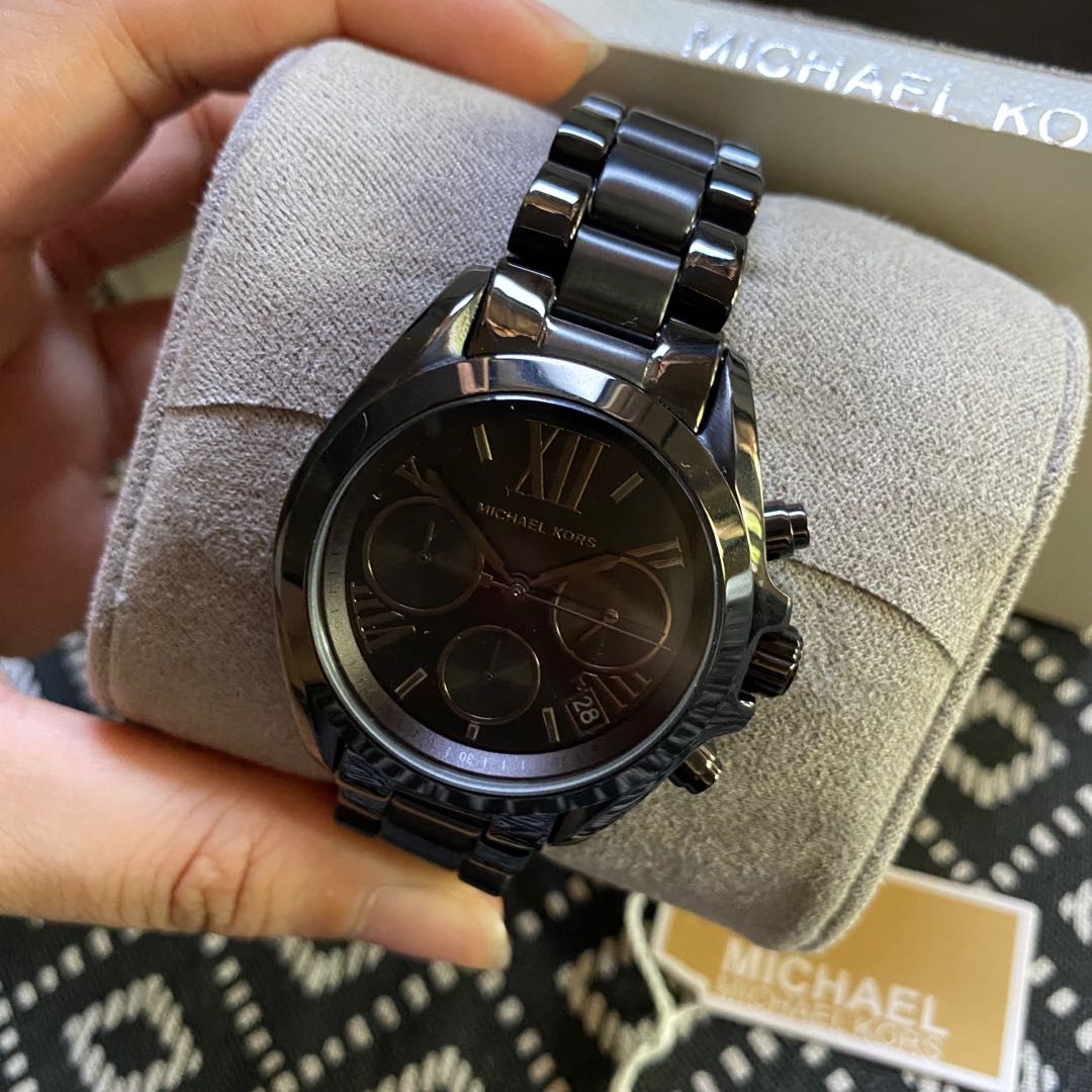Michael Kors Black Watch, Women's Fashion, Watches & Accessories, Watches  on Carousell