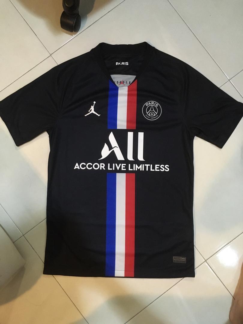 Authentic Psg 19 20 Jordan X Paris Saint Germain Stadium Fourth Kit Sports Athletic Sports Clothing On Carousell