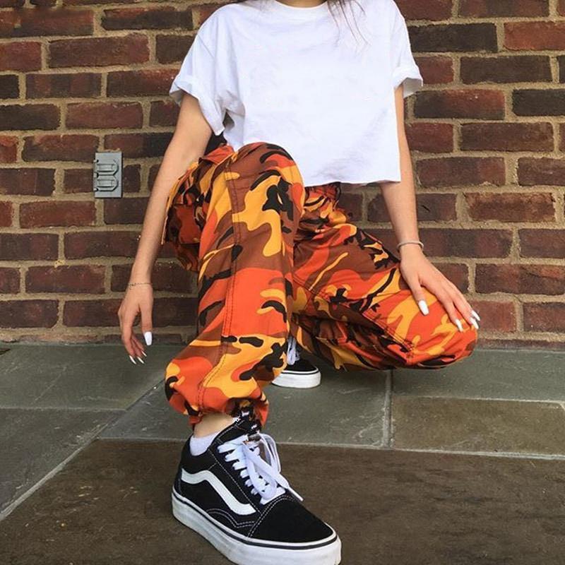 orange camo cargo shorts