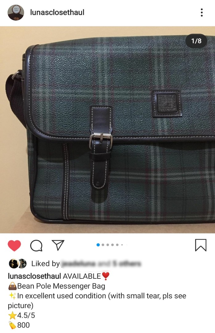 Bean Pole Messenger Bag Men s Fashion Bags Sling Bags on Carousell