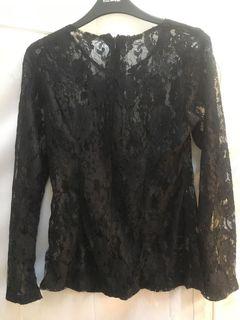 Black Lace Top ( Free Postage )