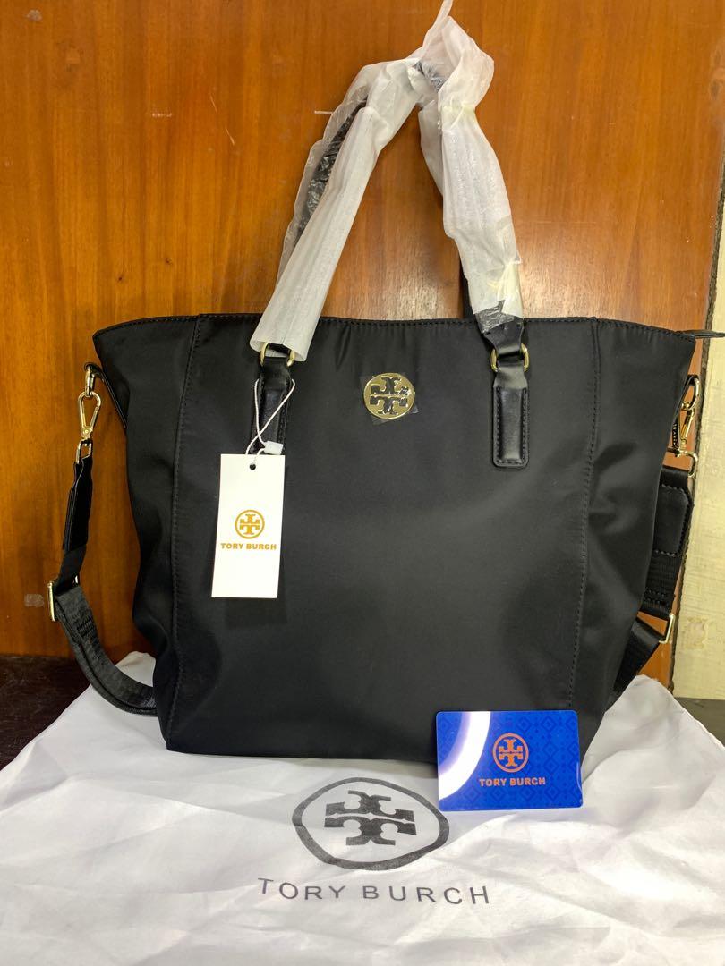 BLACK TORY BURCH NYLON 2-Way, Luxury, Bags & Wallets on Carousell