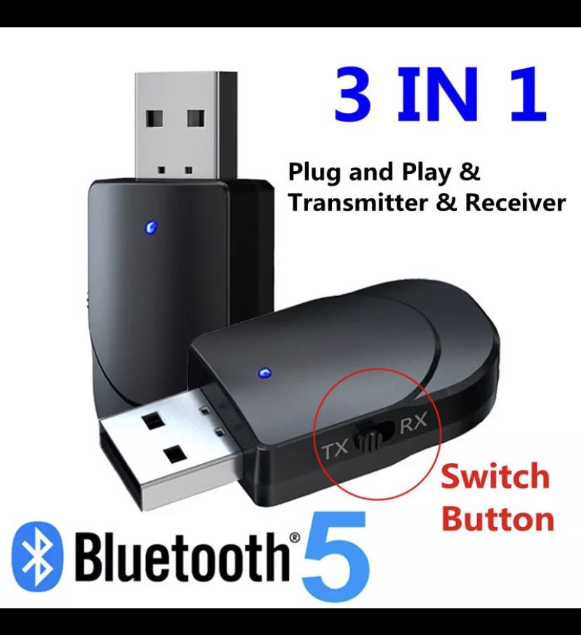 Bluetooth 5.0 Tx/Rx 3-in-1 Adaptor, Audio, Other Audio Equipment on ...