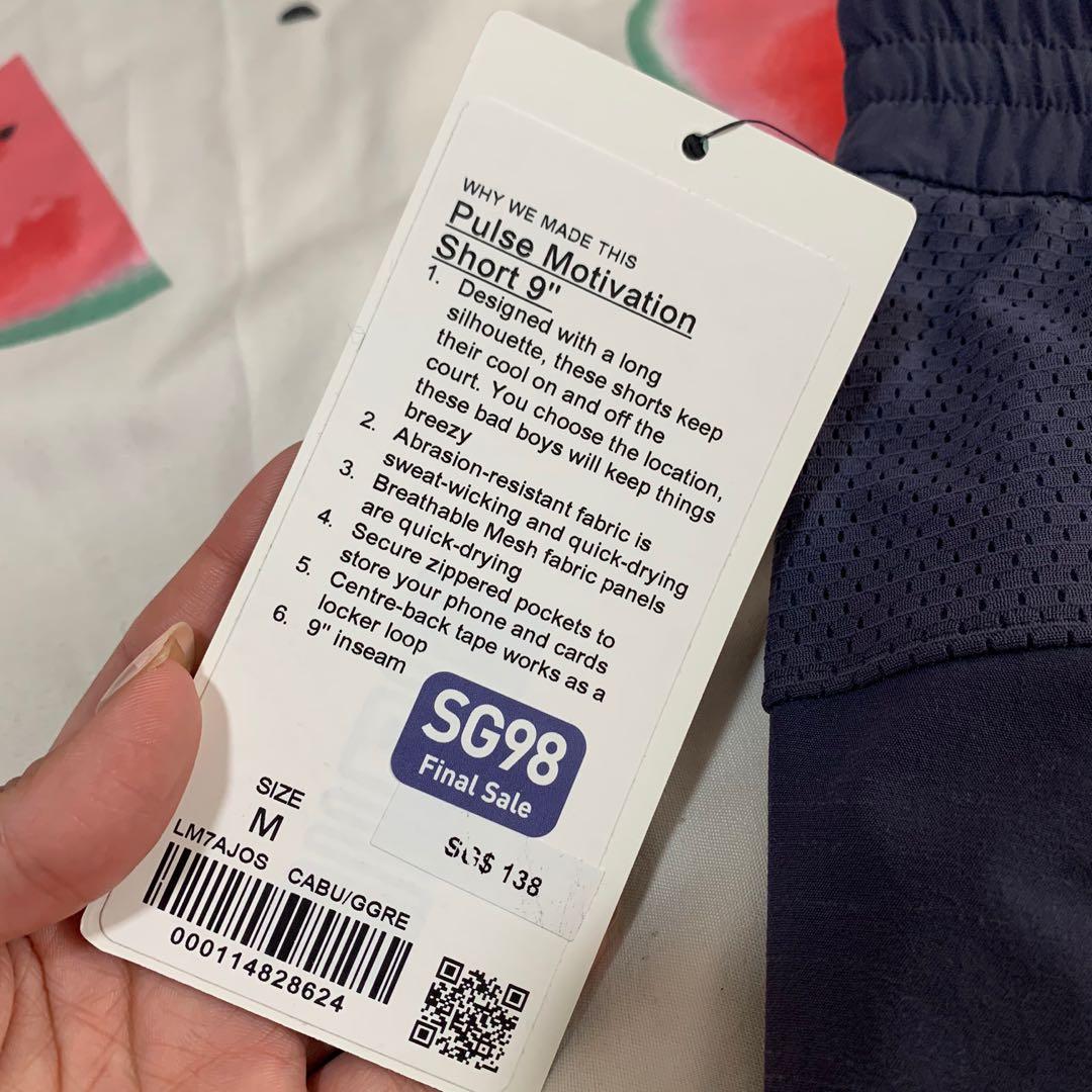 BNWT Lululemon Men's Pulse Motivation 9 