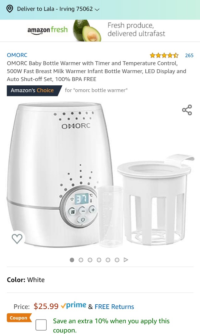 omorc bottle warmer