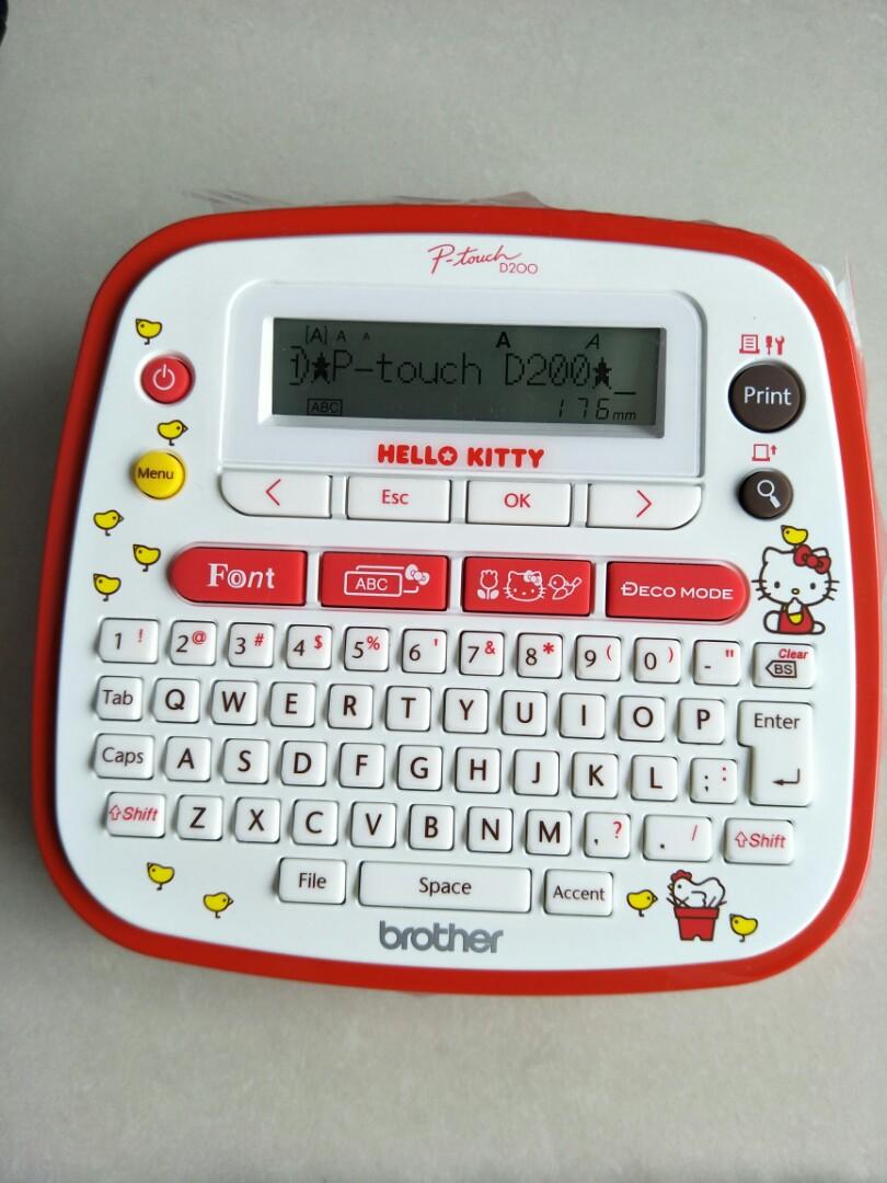 Brother Hello Kitty Label Printer (PT-D200), Hobbies & Toys ...