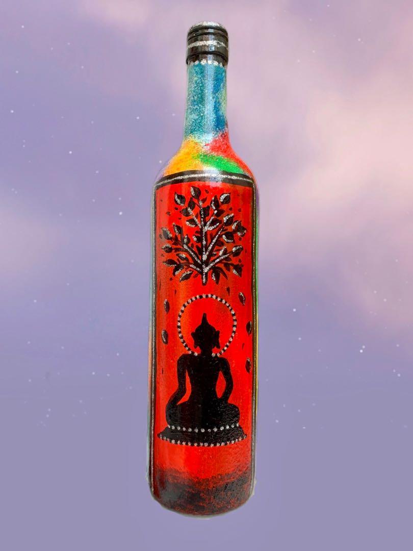 Buddha Bottle Art Acrylic Hand Painting Vase Design Craft Art Prints On Carousell It's fun to create new decore designs. buddha bottle art acrylic hand