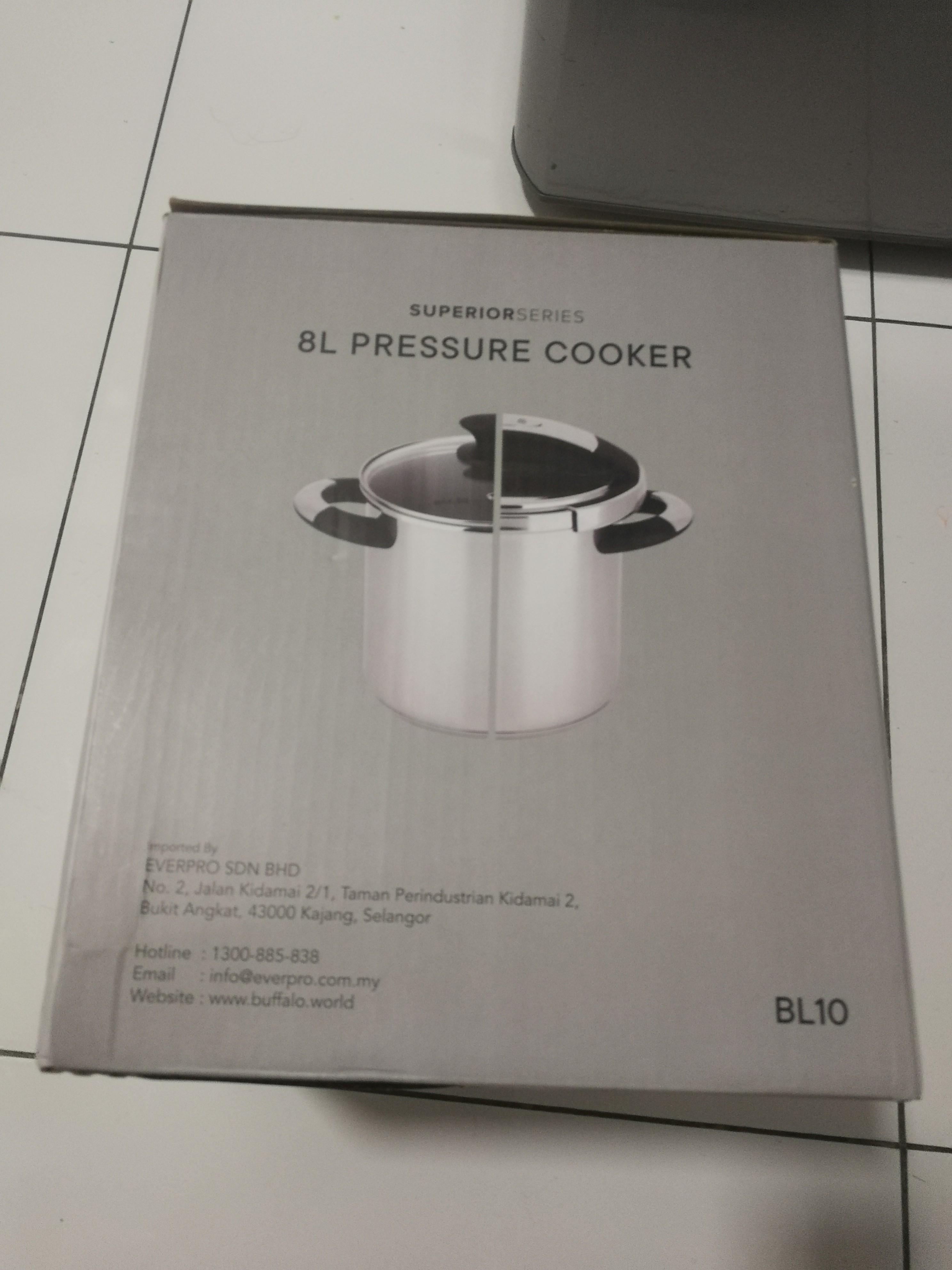 Buffalo Pressure Cooker 8l New Version Kitchen Appliances On Carousell