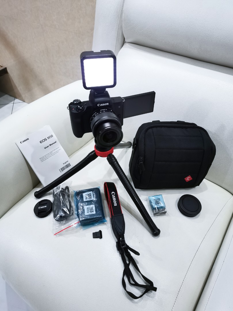 canon eos m50 ef m15 45mm is stm vloggers kit