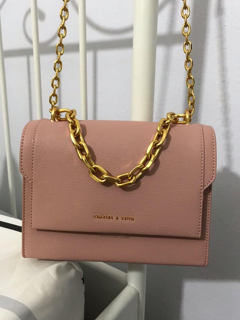 Charles and keith chain link embossed crossbody 2025 bag