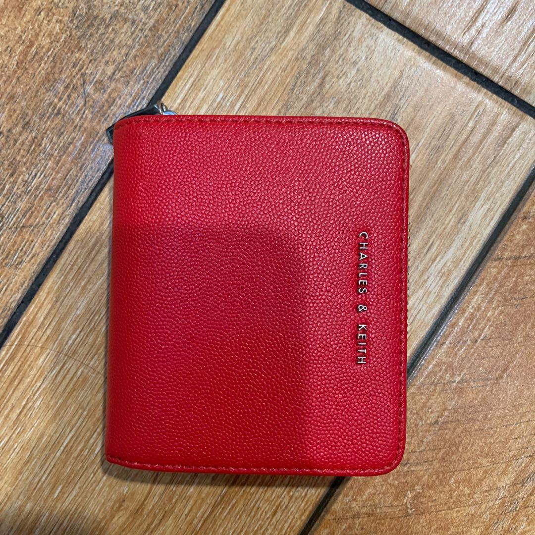 charles and keith red wallet
