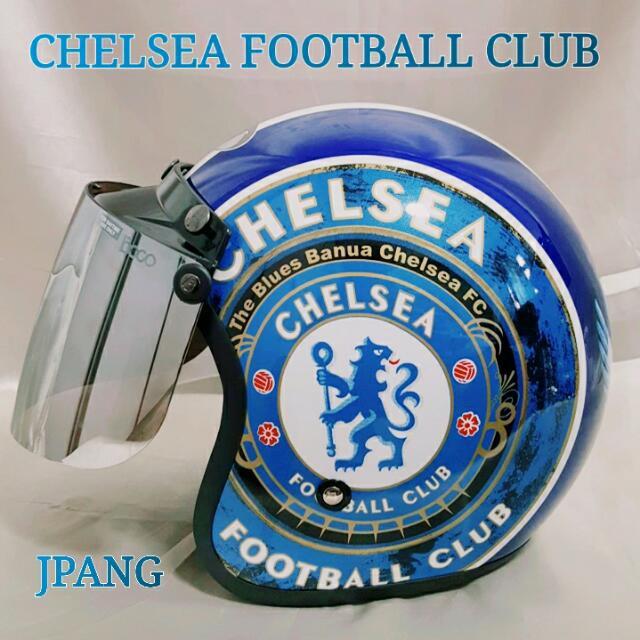 Chelsea Football Club Jipang Helmet Motorcycles Motorcycle Accessories On Carousell