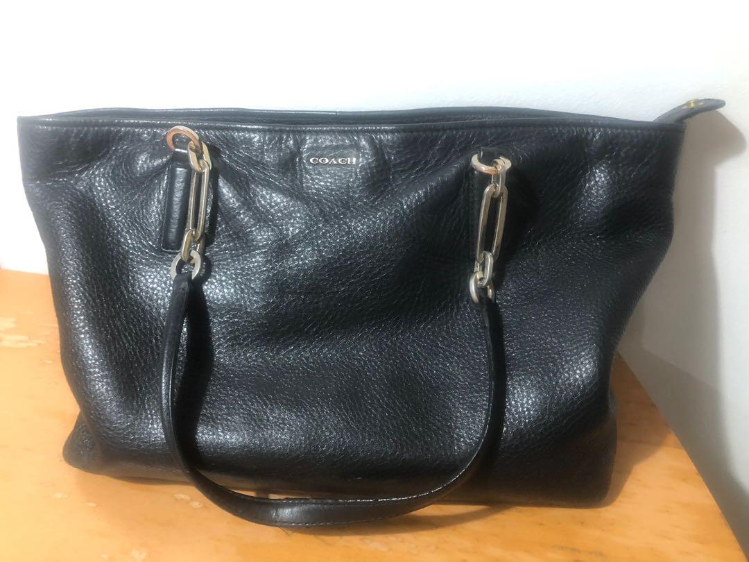 coach large leather tote