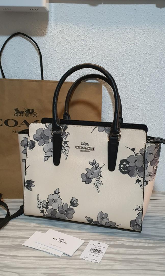 Coach leah satchel black online