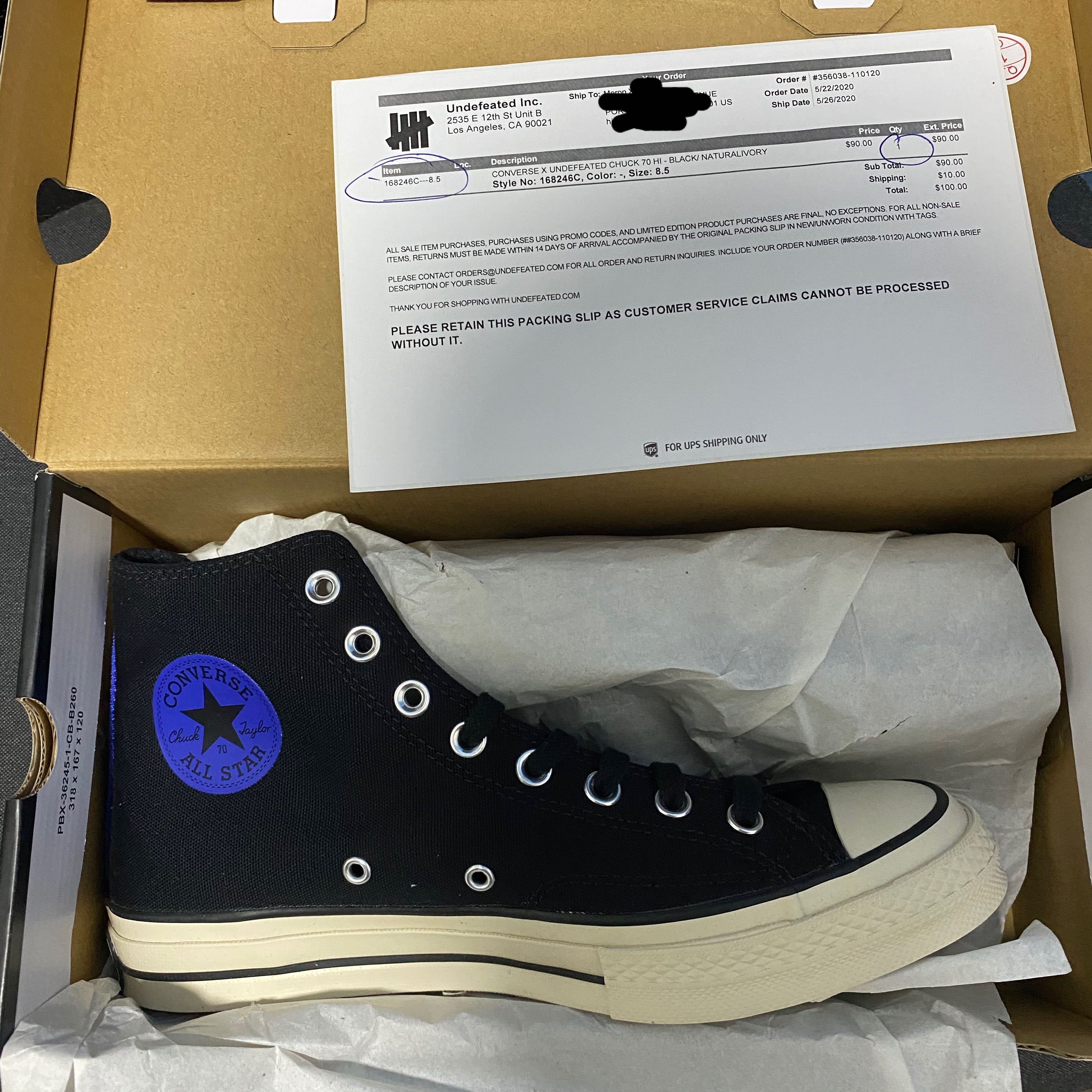 converse x undefeated chuck 7