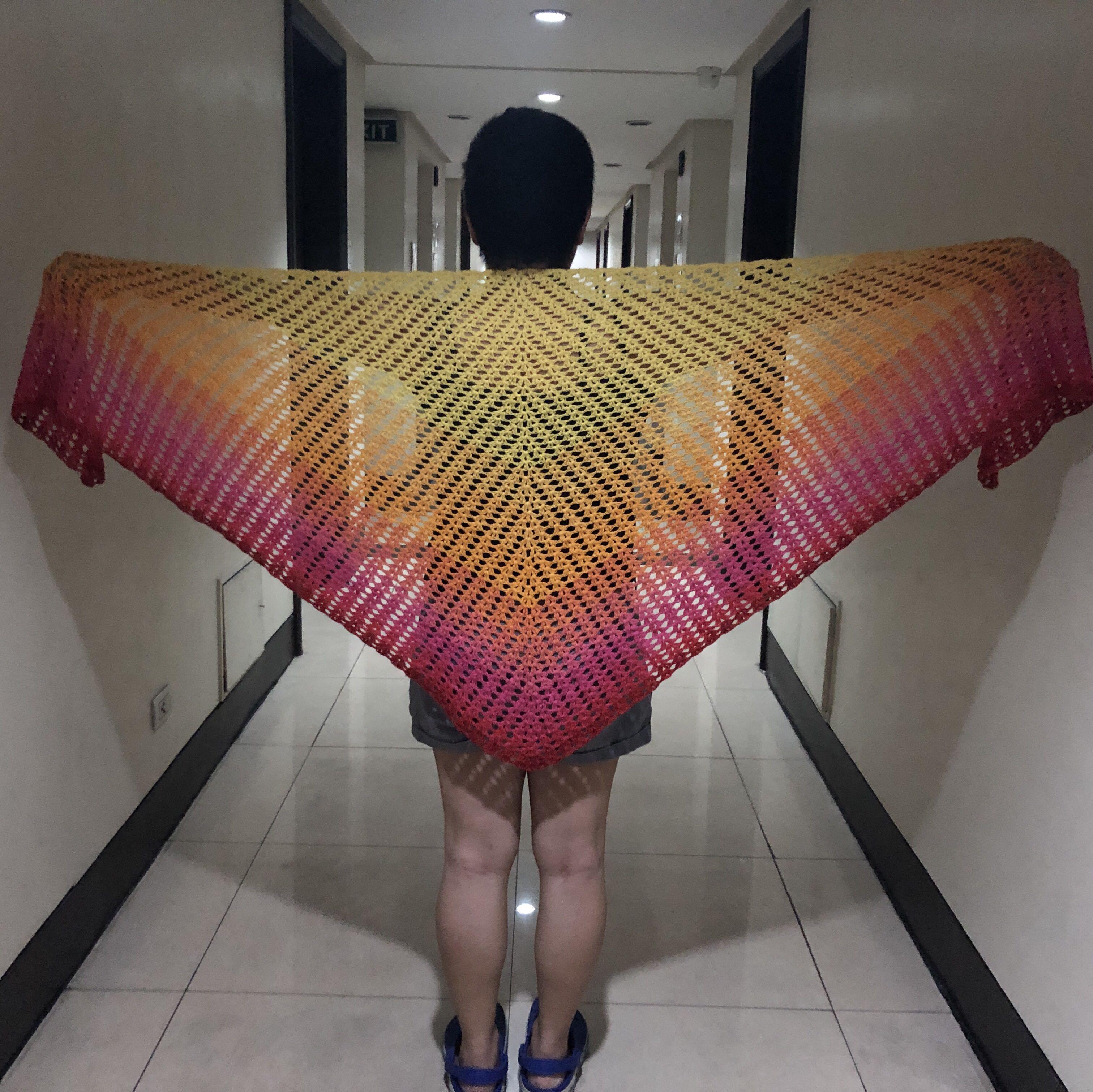 Crochet Shawl (Category: Scarves) located in Quezon City. Submitted by banonaystore (Listing ID 1018507740, Image 2). Description: Crochet Shawl 1. Never Used. P800 + shipping. First to comment mine. Also listed on IG. RFS: Decluttering #prelovedph #prelovedphilippines #secondhandph #thriftshopph #ukayukayphilippines #ukayph #ukayukayph .