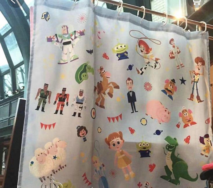 全新現貨disney Shower Curtain 浴簾toy, Toy Story Shower Curtain