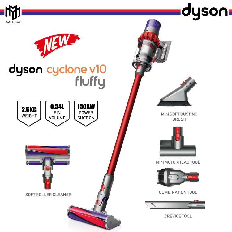 DYSON V10 CORDLESS VACUUM V10FLUFFY, TV & Home Appliances, Vacuum
