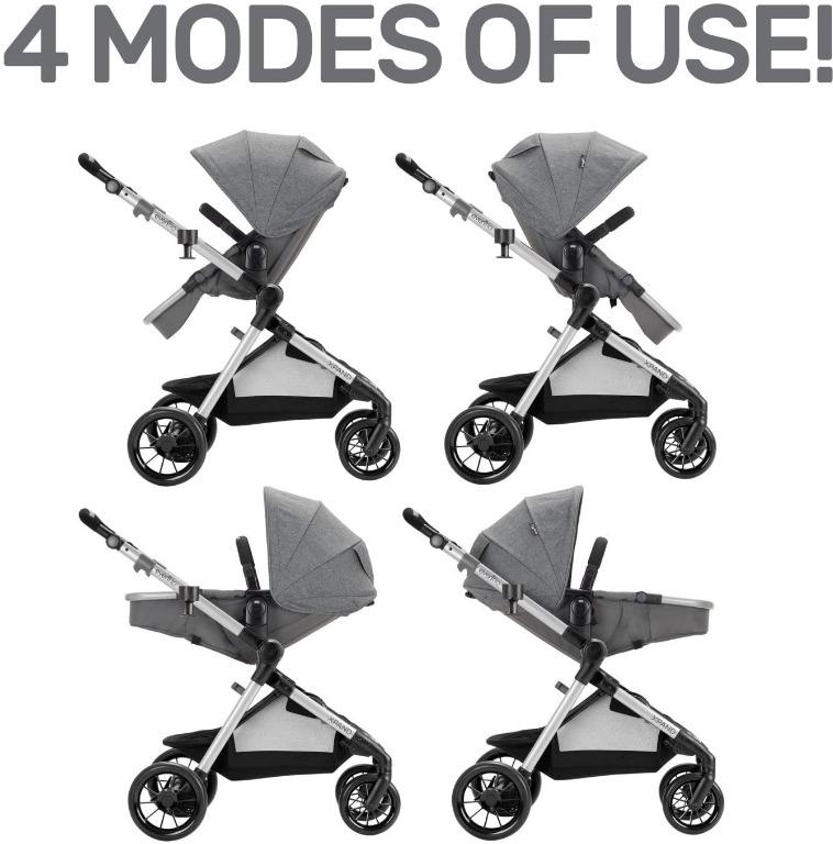 stroller with large storage basket