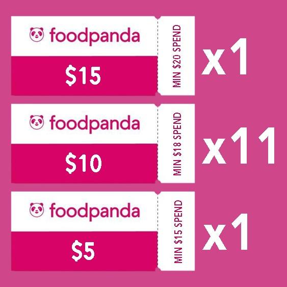 Foodpanda Promo Code Voucher Bundle Total Value Of 130 Tickets Vouchers Vouchers On Carousell