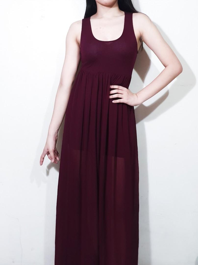burgundy maxi skirts