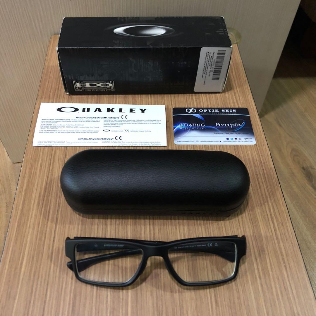 Frame Kacamata Pria Oakley Airdrop MNP Satin Black OX8121-01 Original