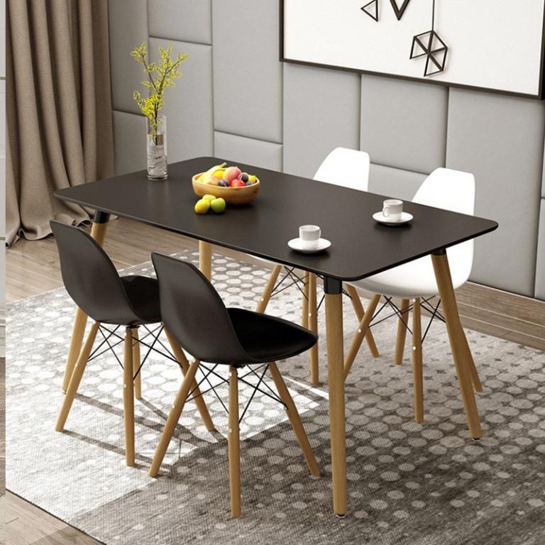 Free Delivery Dining Table Chair Sets G2 304 Black Furniture Tables Chairs On Carousell