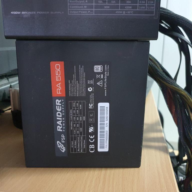 Fsp 550w Evga 450w Electronics Computer Parts Accessories On Carousell
