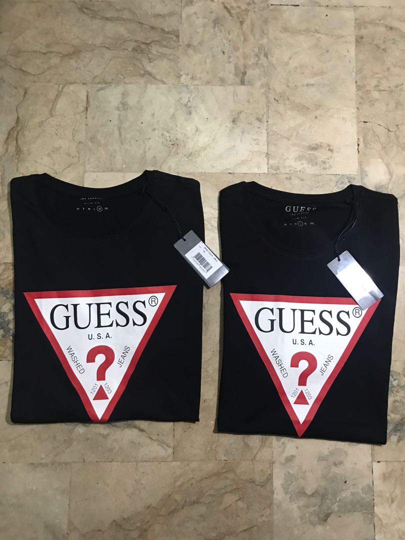 GUESS VINTAGE TRI LOGO SHIRT, Men's 