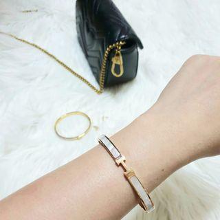 Hermes mother pearl bracelet