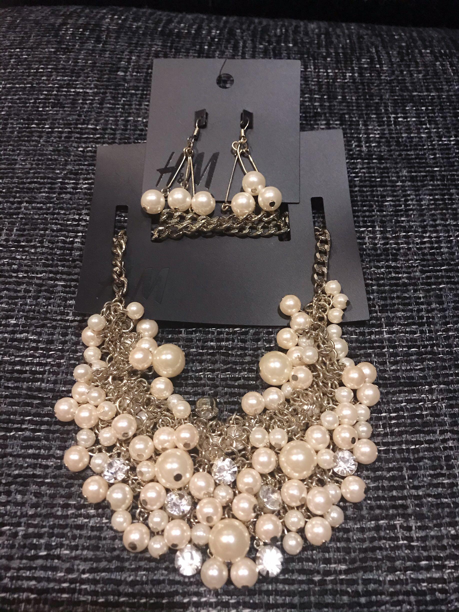 Pearl outlet necklace h&m