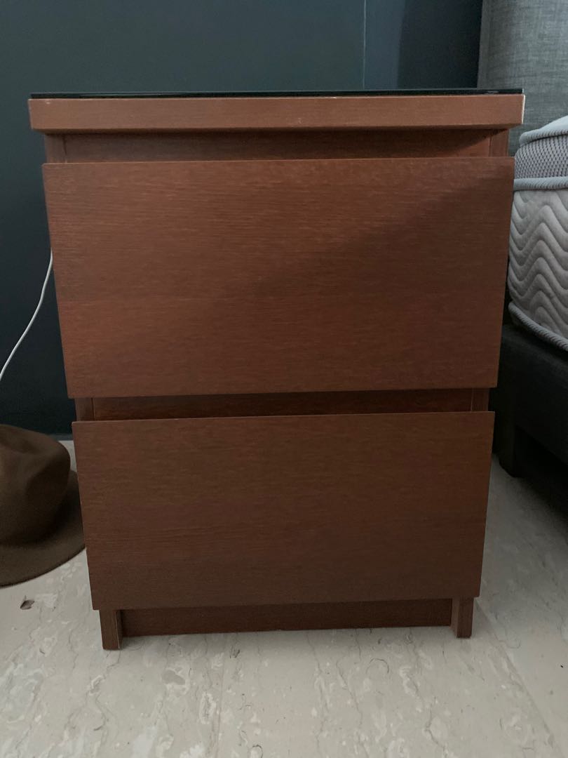 Ikea Malm Bedside Table, Furniture & Home Living, Furniture, Tables