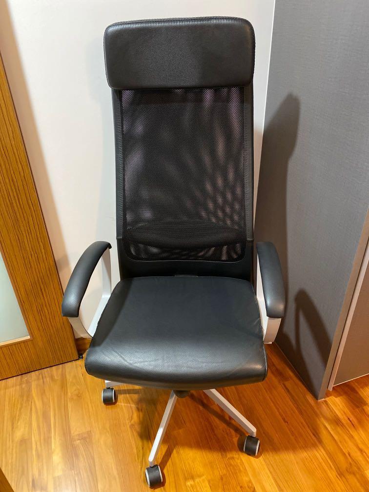 Ikea markus leather best sale chair