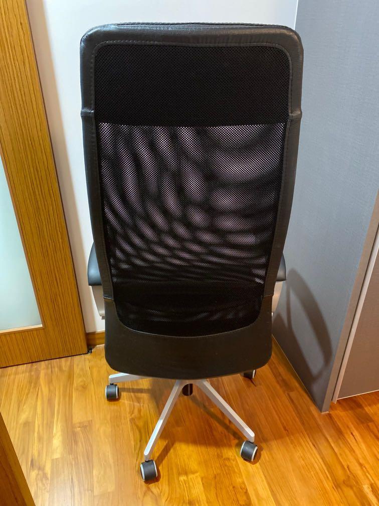IKEA MARKUS Office Leather Chair, Furniture & Home Living, Furniture, Chairs on Carousell