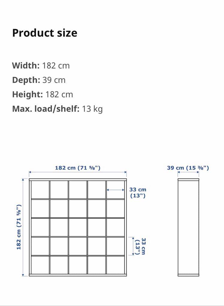 KALLAX Shelving unit, white182x182 cm, Furniture & Home Living