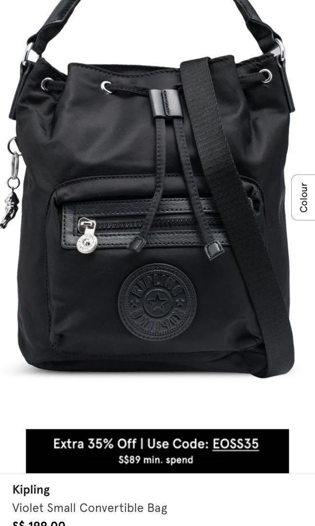 Kipling Bucket Bag nylon black 9.9