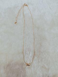 Korean 24k Gold Mini Tube Ring Necklace