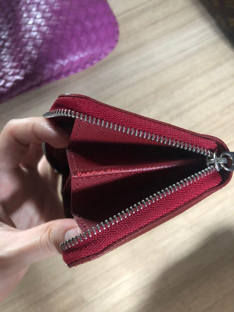 LOUIS VUITTON Amplant Zippy Coin Purse Red Direct from JAPAN