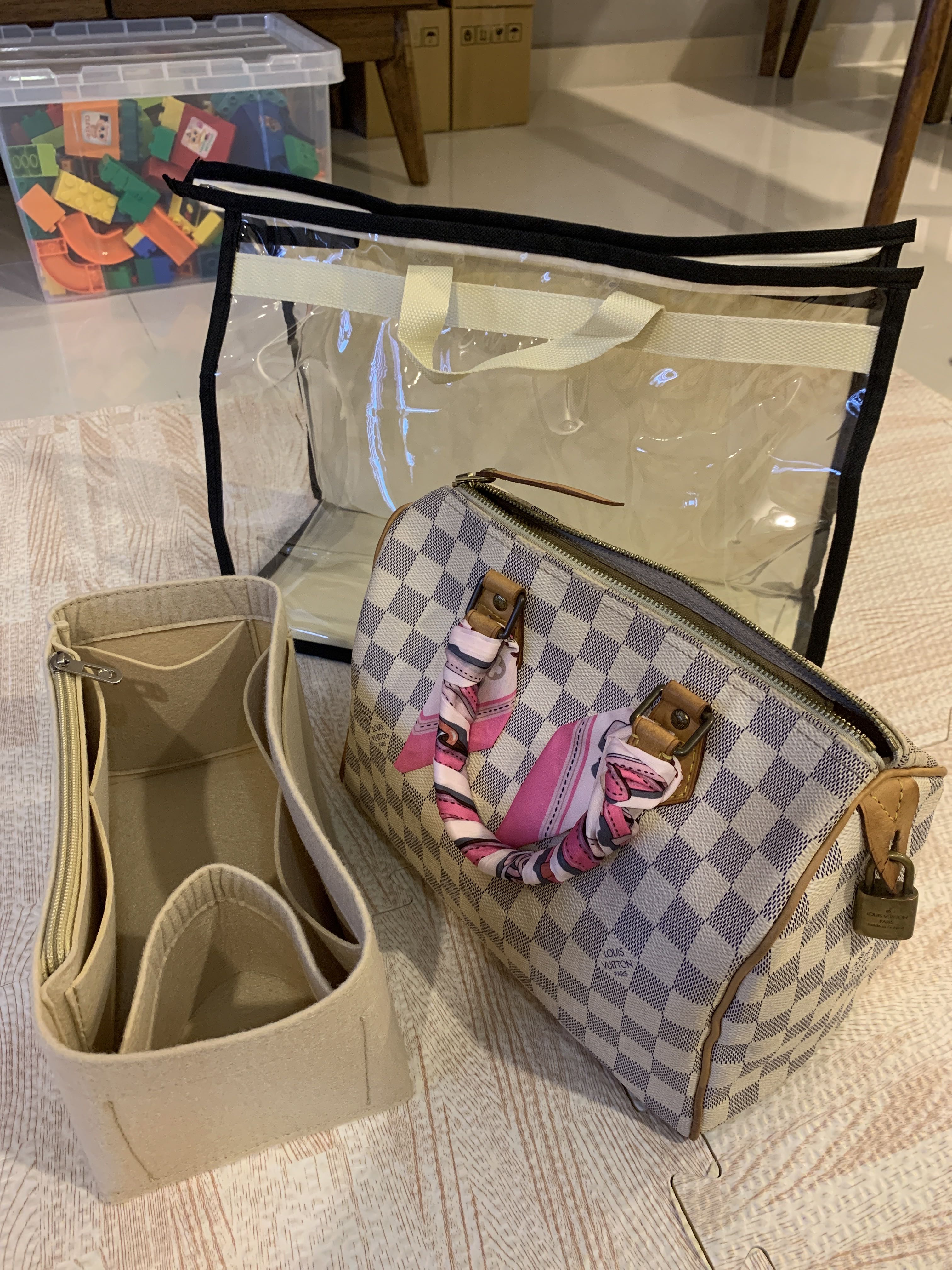 LV Speedy 25 Damier Azur, Luxury, Bags & Wallets, Handbags on Carousell