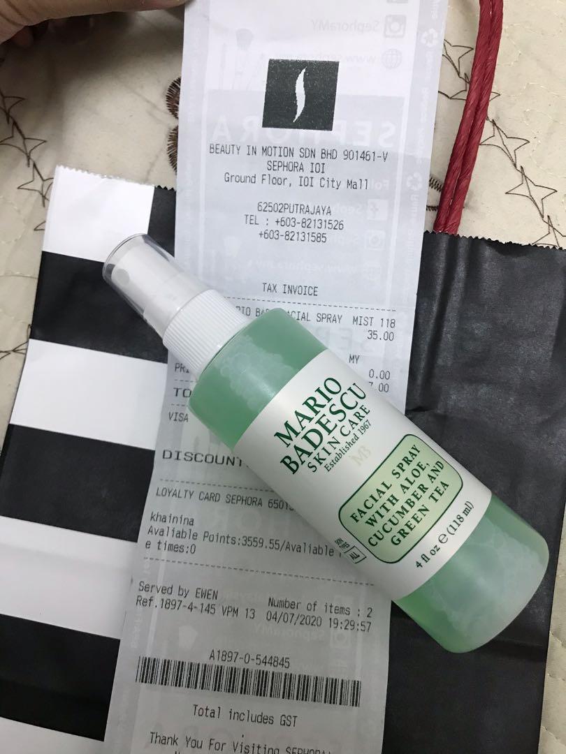 Mario Badescu Face Spray Health Beauty Skin Bath Body On Carousell