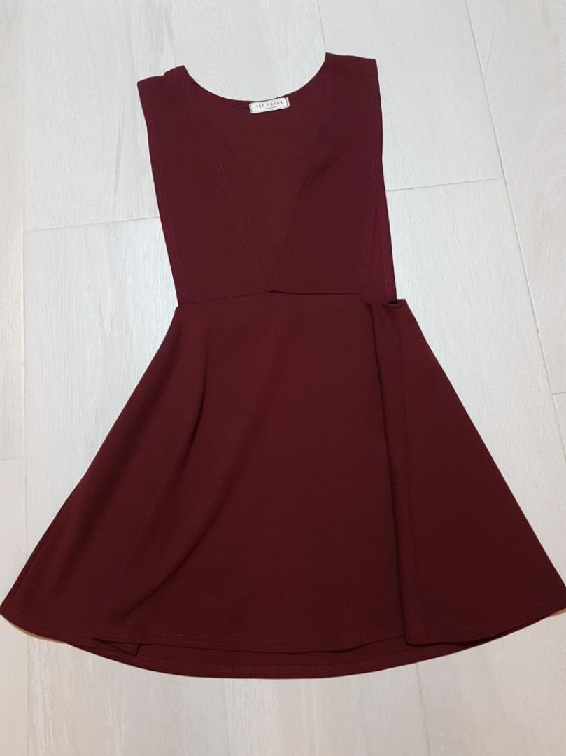 Maroon pinafore school outlet