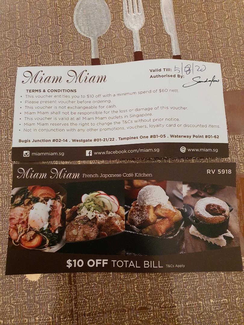 Mian Mian French Japanese Cafe Kitchen 10 Dollar Voucher Entertainment Gift Cards Vouchers On Carousell