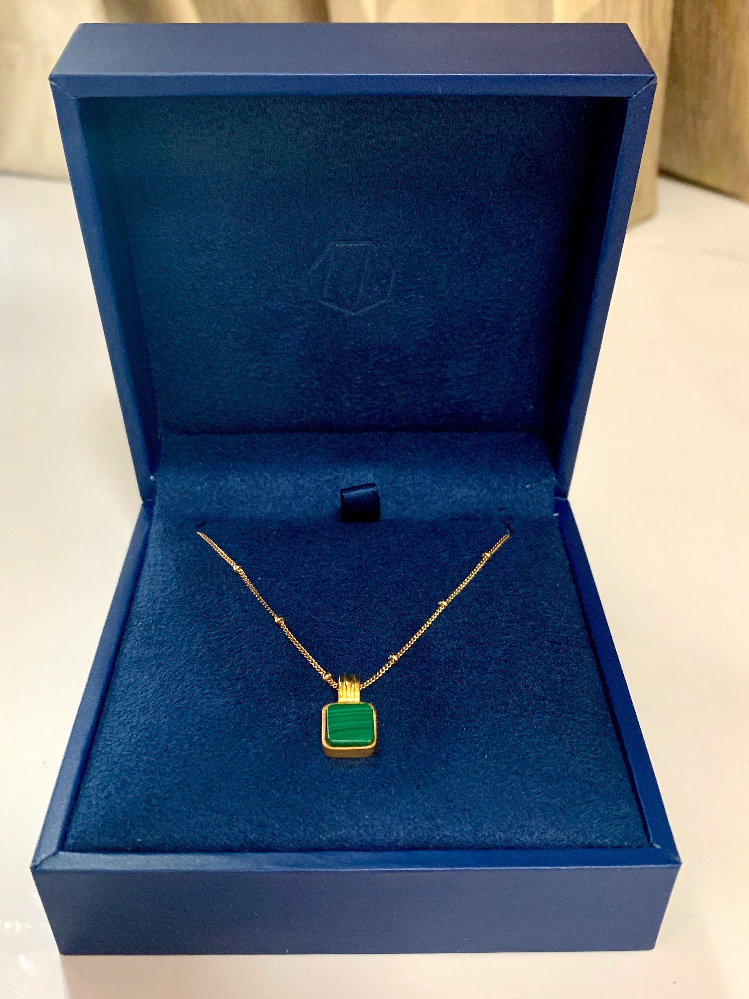 Lucy williams square malachite necklace discount