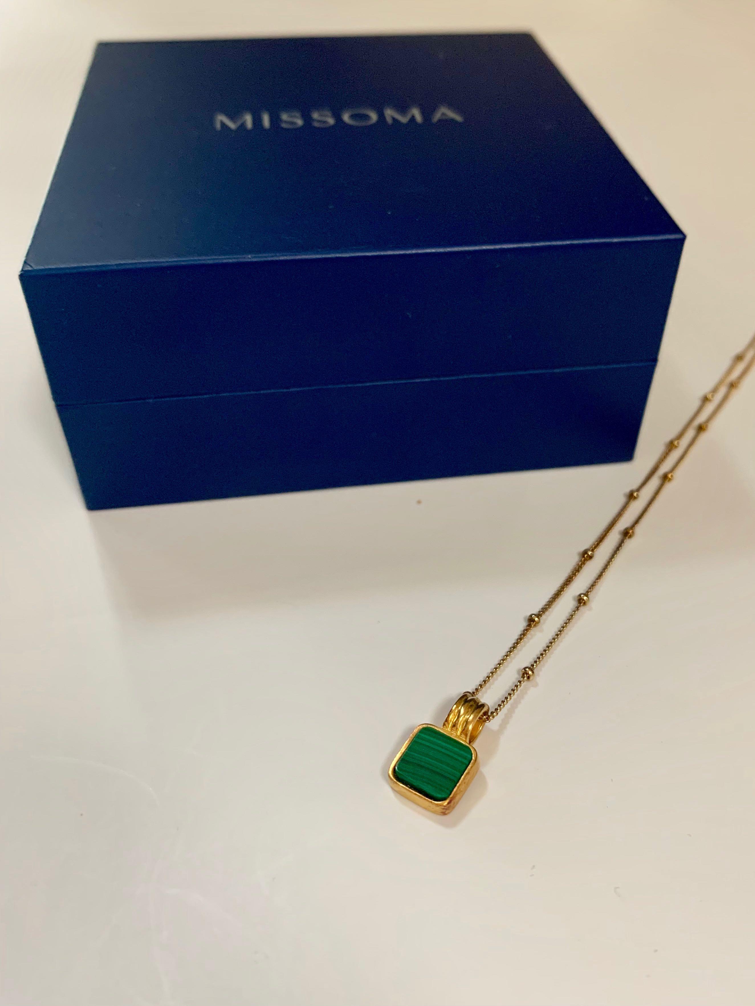 Missoma Lucy Williams Square Malachite necklace