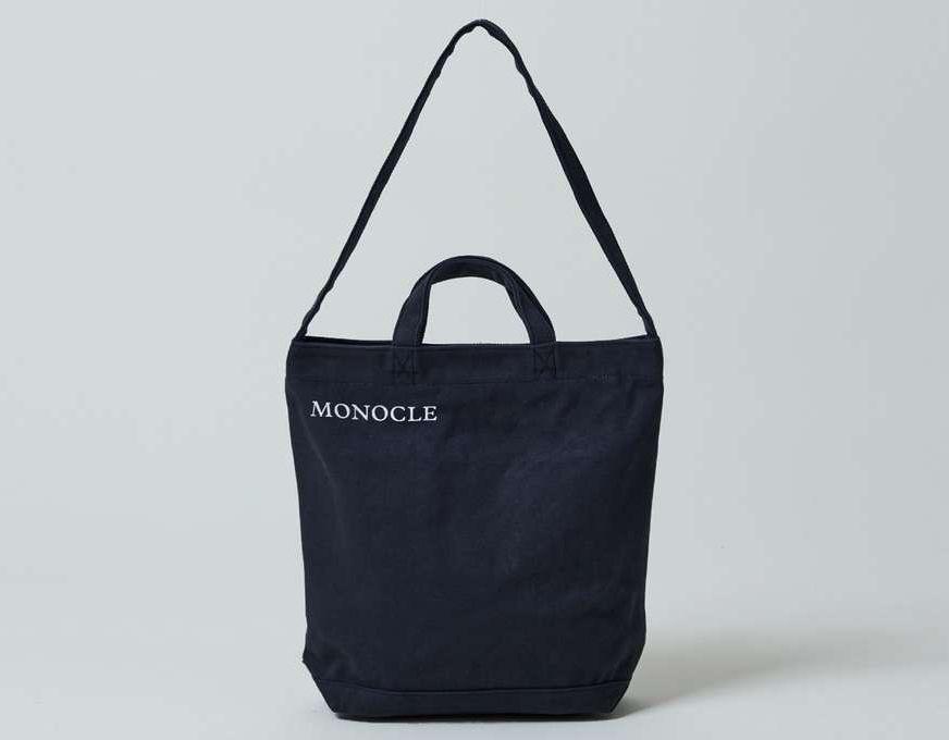 Monocle Voyage Magazine Blue Distressed Canvas Tote Bag